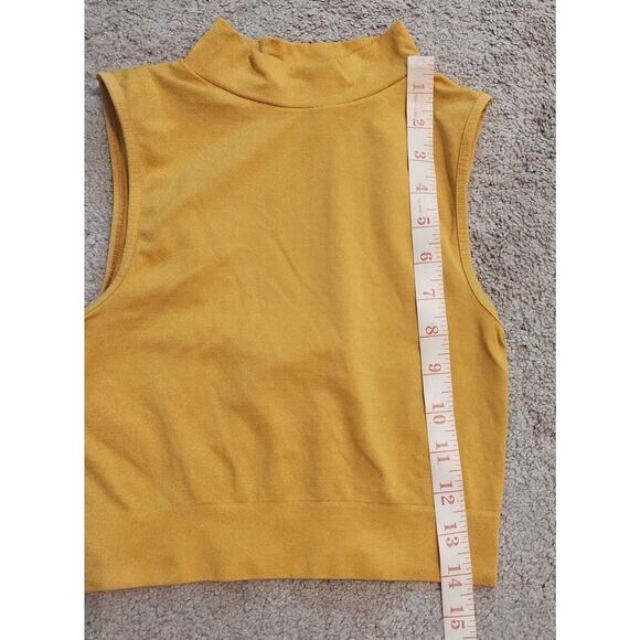 Unbranded - Sunflower Color Stretch Pullover Pixie Crop Top Open Back Size XS - Picture 4 of 4